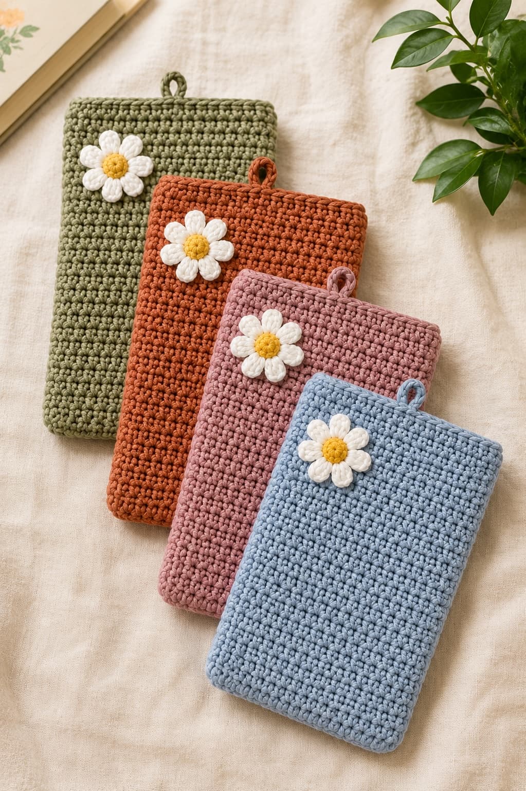 Handmade wool crochet mobile phone case