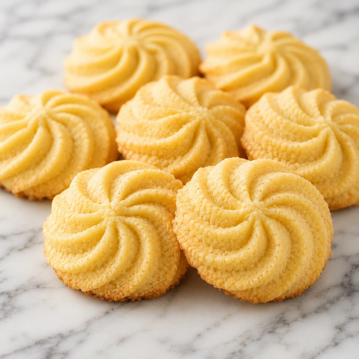 Buttery custard shortbread cookies