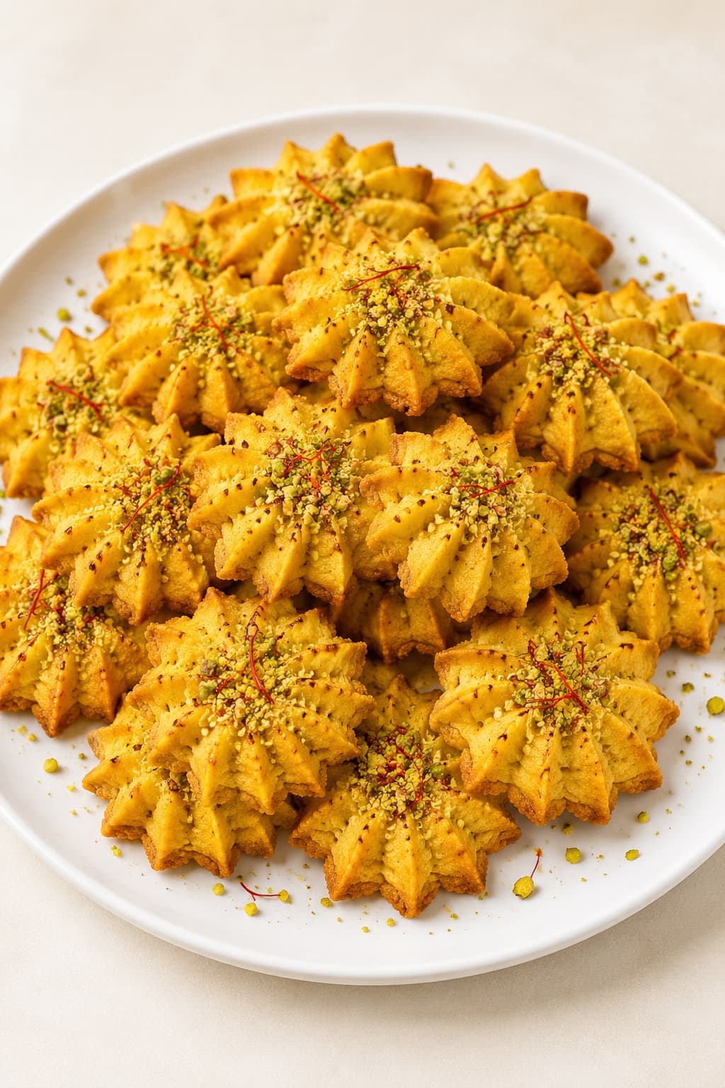 Saffron and pistachio kesar pista cookies