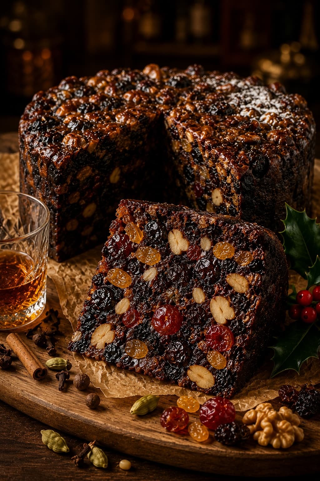 Spiced plum loaf cake
